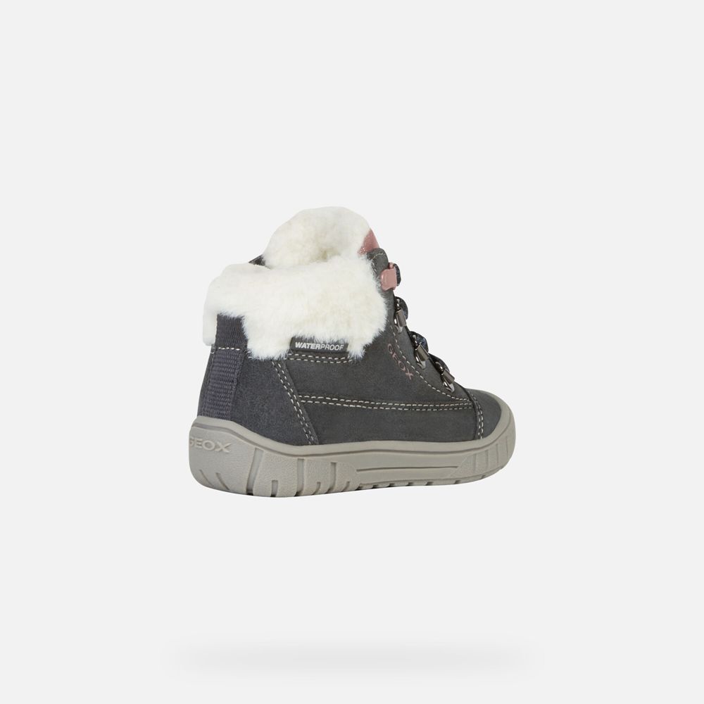 Geox Bebek Bot Koyu Gri - Omar Girl - ISD-563742